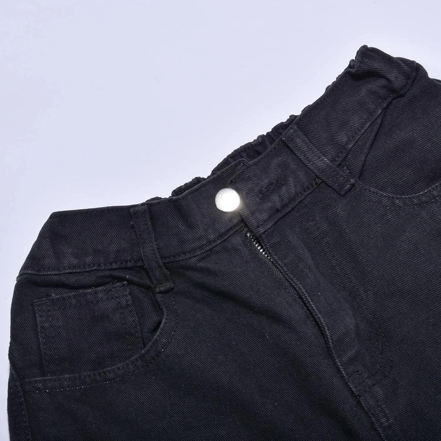 Mens Jeans Pants Stretch Denim Straight Leg Relaxed Fit Jeans for Men Flat Front Hidden Comfort Waistband Pant Jeans