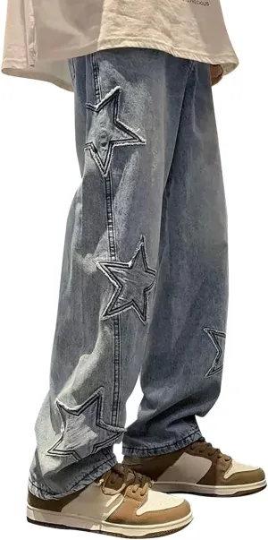 Mens Jeans Pants Stretch Denim Straight Leg Relaxed Fit Jeans for Men Flat Front Hidden Comfort Waistband Pant Jeans