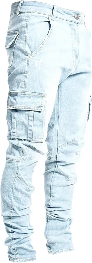 Mens Jeans Relaxed Fit – Straight Leg Stretch Jeans for Men Ultimate Comfort Superflex Pants Full Length Pants Jeans