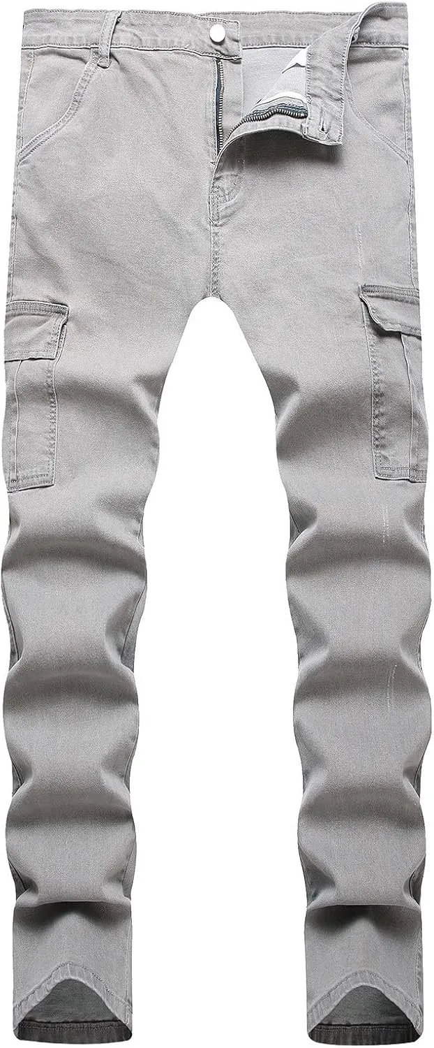 Mens Jeans Relaxed Fit – Straight Leg Stretch Jeans for Men Ultimate Comfort Superflex Pants Full Length Pants Jeans