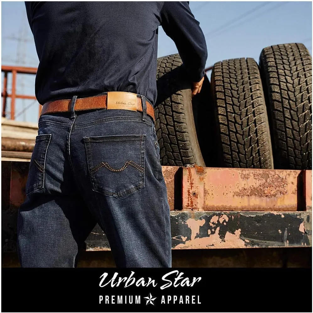 Mens Jeans Relaxed Fit – Straight Leg Stretch Jeans for Men – Ultimate Comfort Superflex Pants