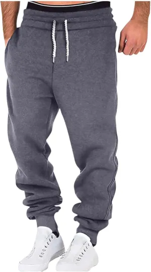 Mens Joggers Loose Fit Vintage Streetwear Cargo Joggers Men Lounge Tapered Elastic Waist Pants