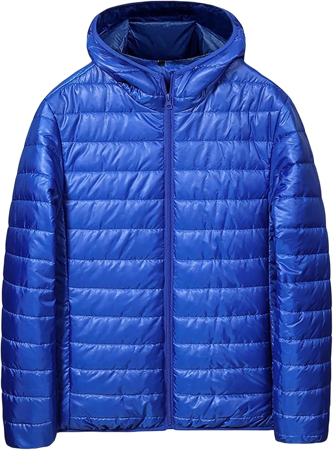 Men's Lightweight Quilted Jacket Hooded Casual Fashion Bread Coat Cotton-Padded Jacket Outwear