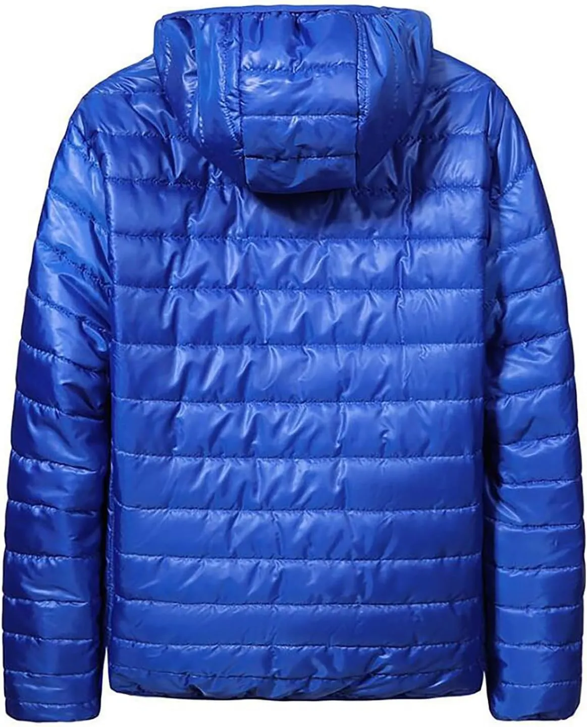 Men's Lightweight Quilted Jacket Hooded Casual Fashion Bread Coat Cotton-Padded Jacket Outwear