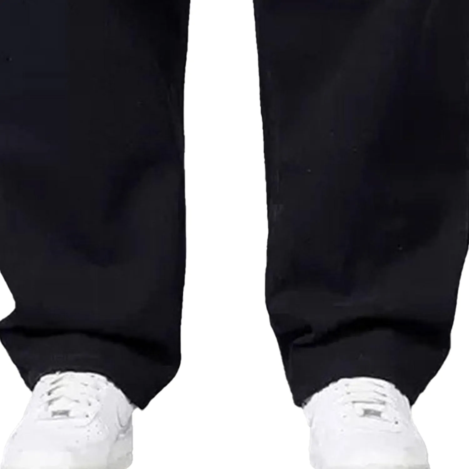 Men's Oversize Straight Leg Stylish Jeans Relaxed Fit Solid Denim Pants Comfort Hip Hop Jeans Trouser