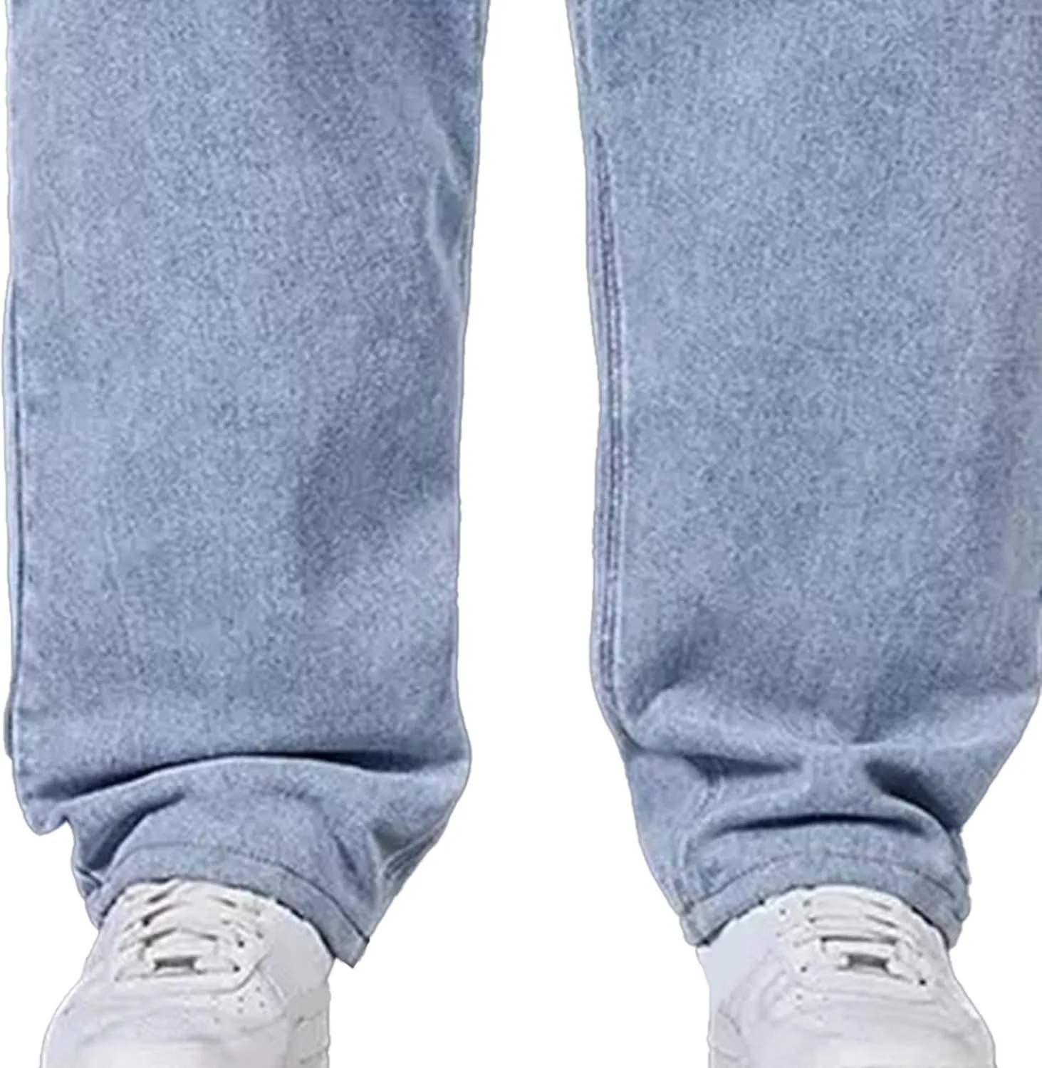 Men's Oversize Straight Leg Stylish Jeans Relaxed Fit Solid Denim Pants Comfort Hip Hop Jeans Trouser