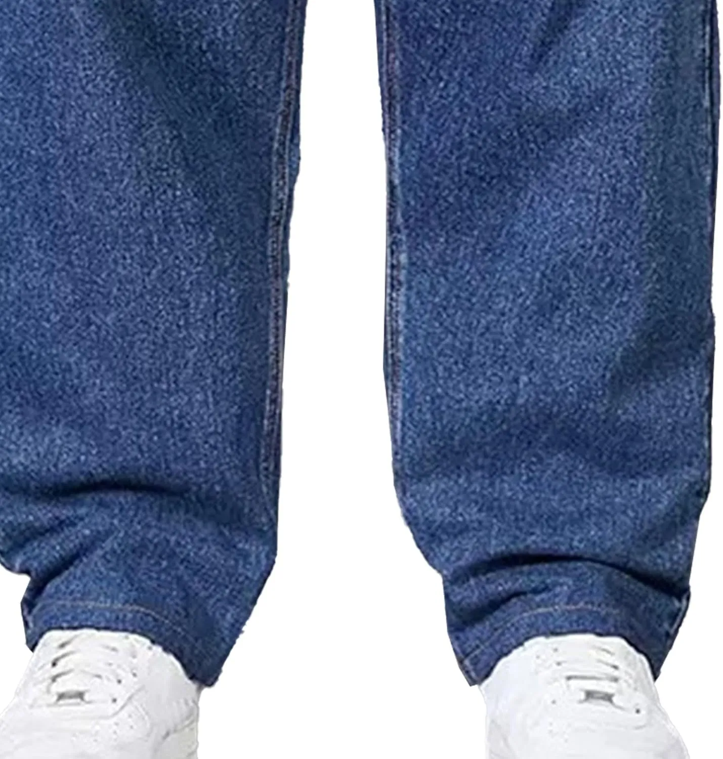 Men's Oversize Straight Leg Stylish Jeans Relaxed Fit Solid Denim Pants Comfort Hip Hop Jeans Trouser