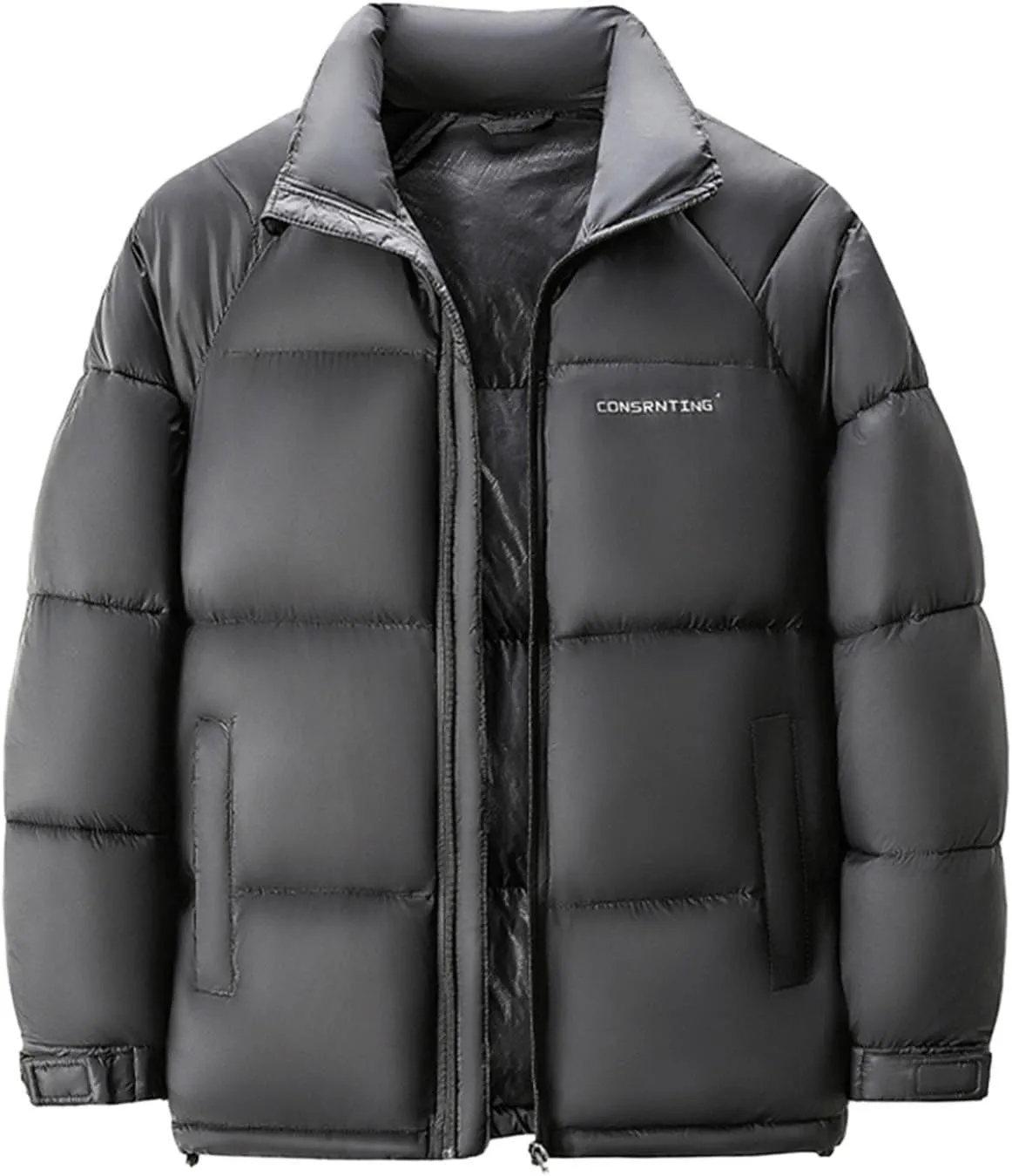 Mens Puffer Jacket Lightweight Down Coat Zip up Padded Coat Quilted Insulated Jacket Warm Winter Jacket Thermal Outwear