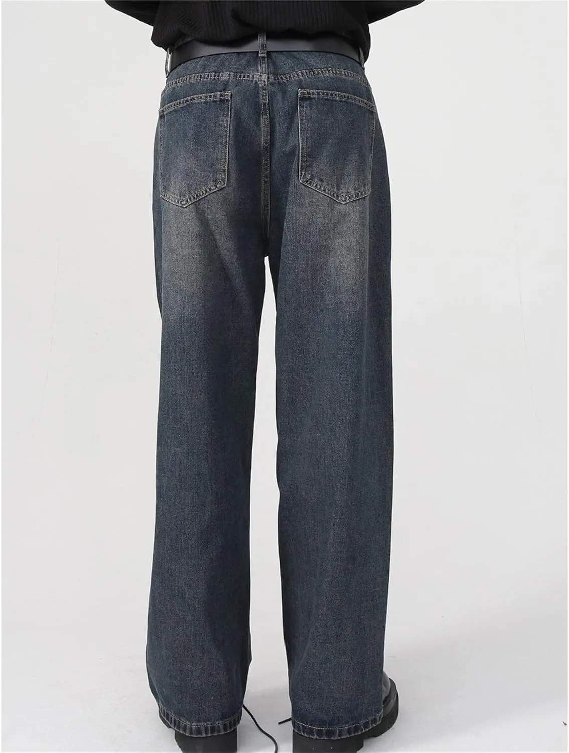 Men's Relaxed Fit Denim Jeans, Men Loose Straight Leg Jean, Mens Original Straight Fit Denim Jeans