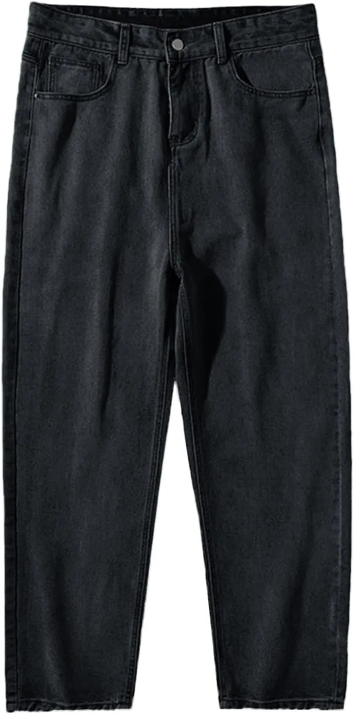 Men's Relaxed Fit Jeans Stretch Casual Straight Leg Jeans Y2k Fashion Streetwear Harajuku Denim Pant Trousers for Men