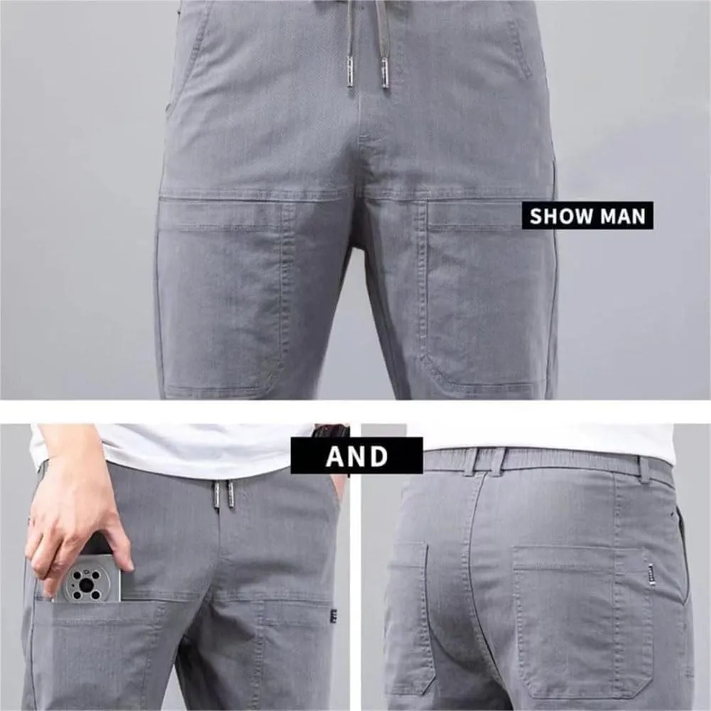 Mens Slacks Casual Pants Stretch Loose Fit Hiking Work Pants w/Multi Pocket Mencomfy Lightweight Construction Pants