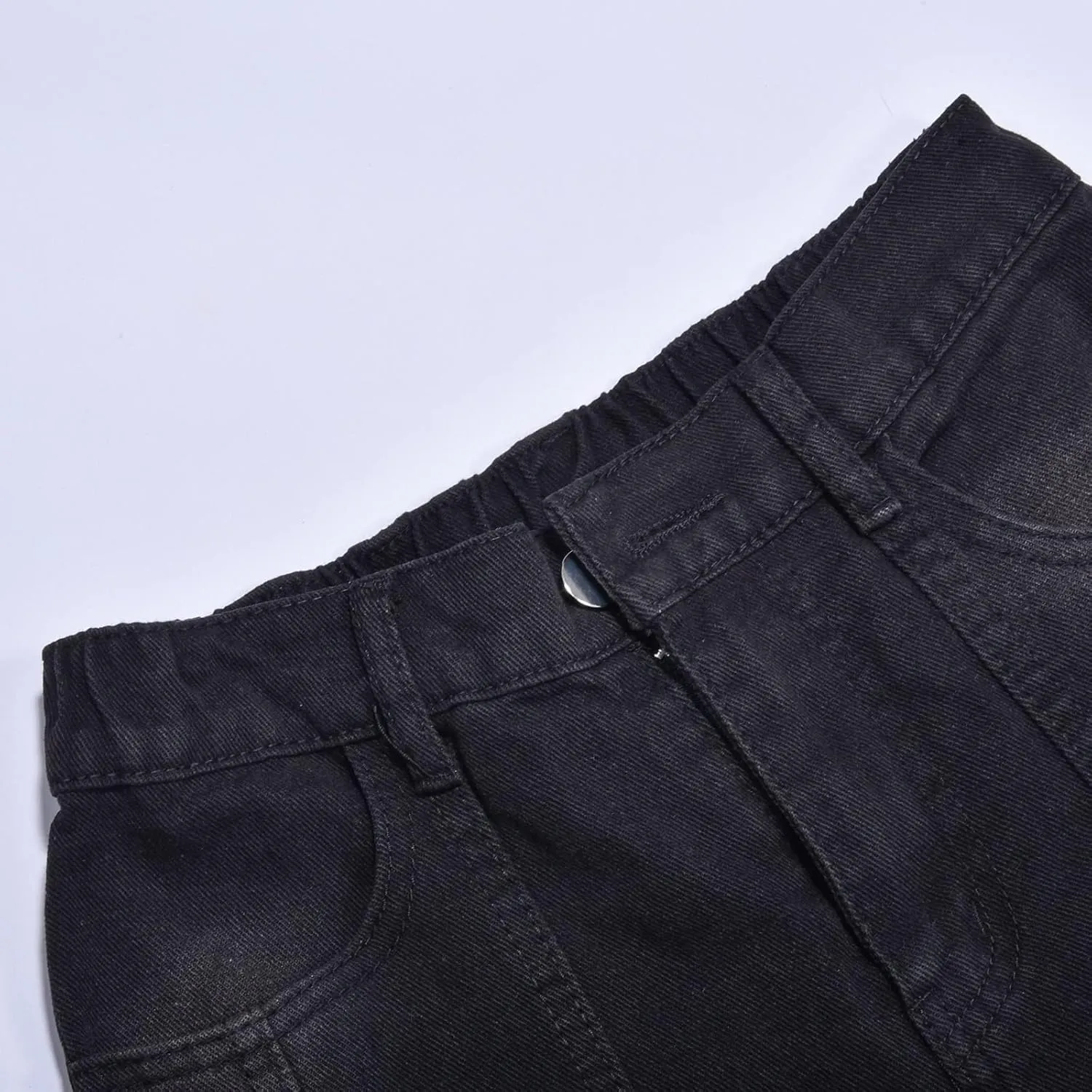 Mens Slim Fit Boot Cut Jeans Denim Straight Leg Relaxed Fit Jeans for Men Washed Old Loose Fashion Casual Jeans Mens