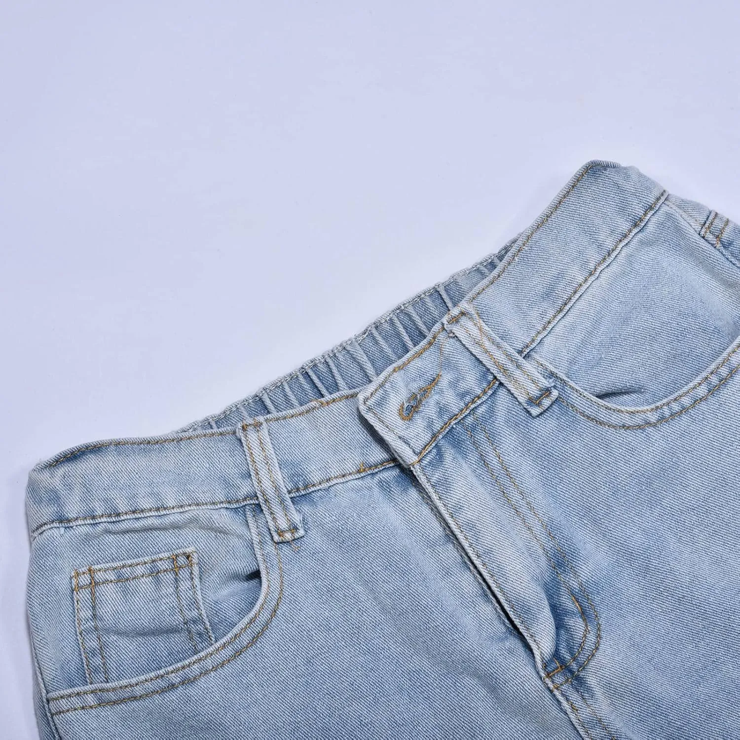 Mens Slim Fit Boot Cut Jeans Denim Straight Leg Relaxed Fit Jeans for Men Washed Old Loose Fashion Casual Jeans Mens