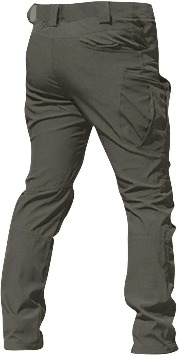 Men's Stretch Tactical Pants Water Resistant Ripstop Cargo Pants Outdoor Lightweight Work Hiking Pants