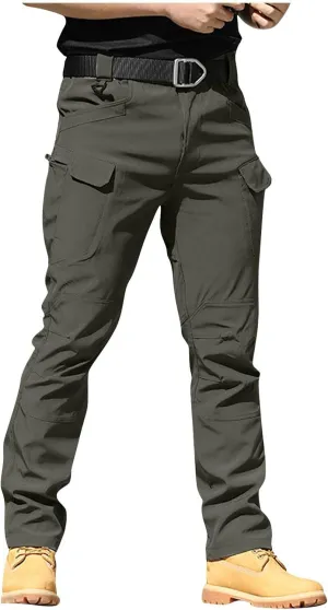 Men's Stretch Tactical Pants Water Resistant Ripstop Cargo Pants Outdoor Lightweight Work Hiking Pants