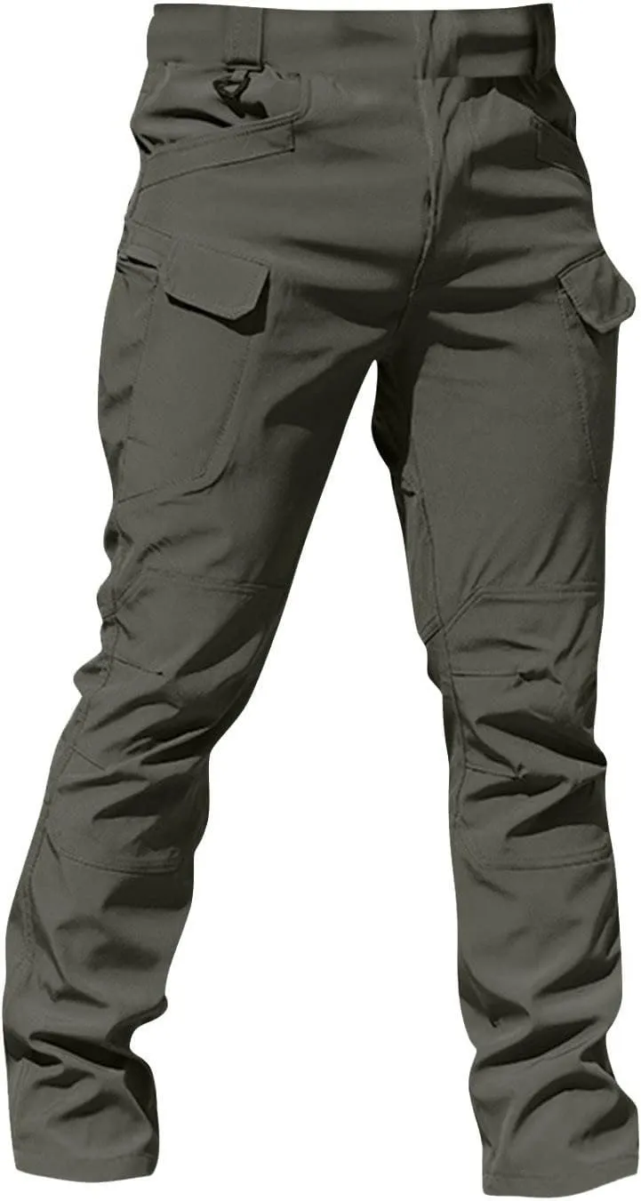 Men's Stretch Tactical Pants Water Resistant Ripstop Cargo Pants Outdoor Lightweight Work Hiking Pants
