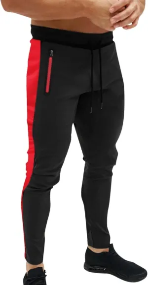 Mens Sweatpants with Pockets Big and Tall Pant Slim fit Basic Trouser with Pocket Men's Personality Casual Drawstring