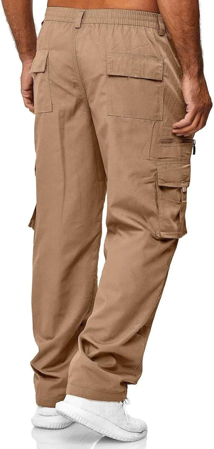 Mens Sweatpants with Pockets Big and Tall Pants Men's Tech Fleece Active Athletic Casual Open Bottom Cargo Sweatpants