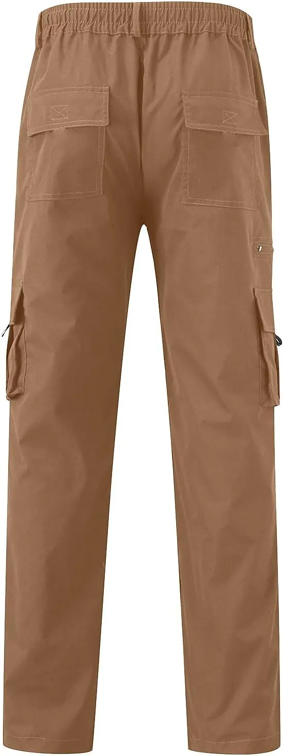 Mens Sweatpants with Pockets Big and Tall Pants Men's Tech Fleece Active Athletic Casual Open Bottom Cargo Sweatpants