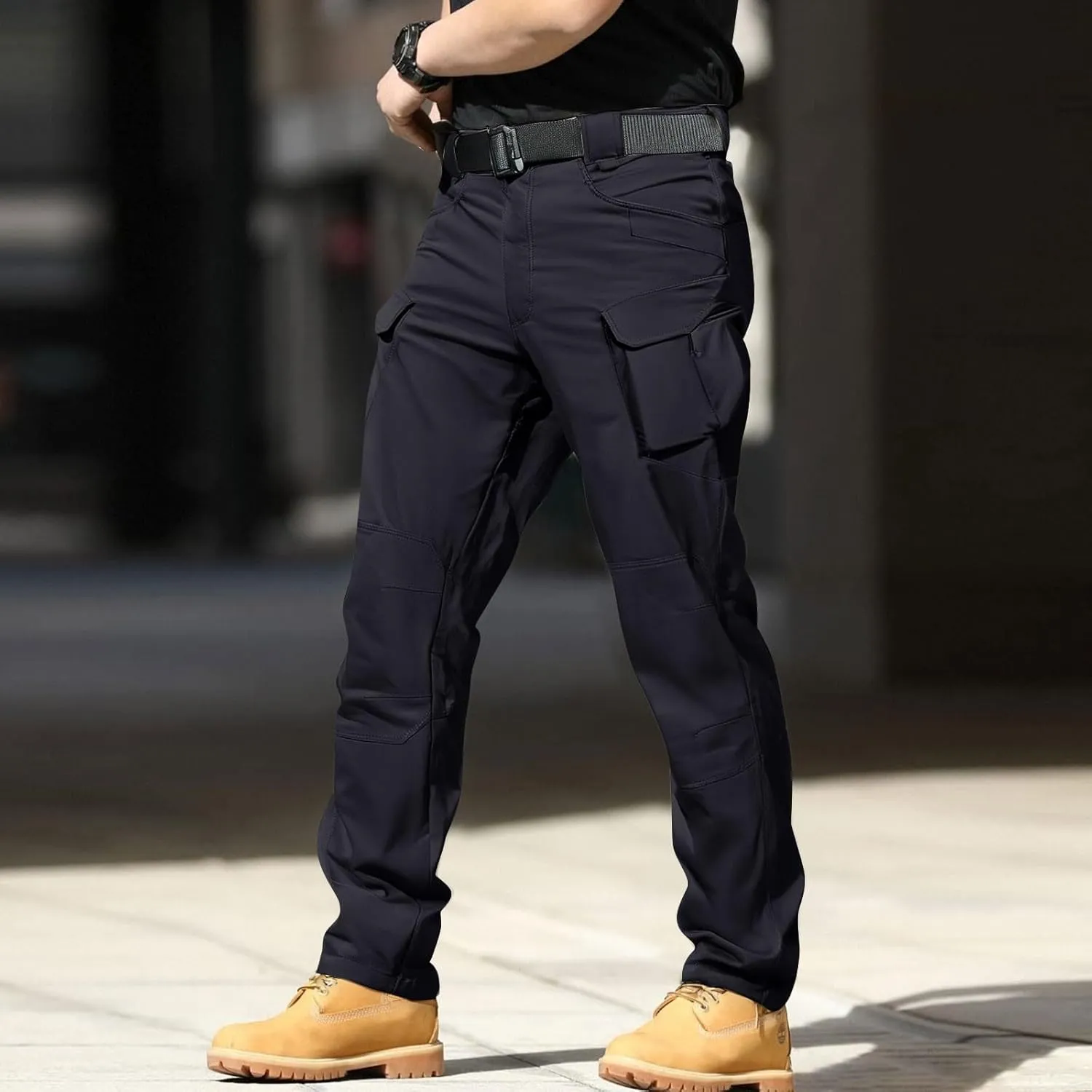 Men's Tactical Cargo Pants Water Resistant Lightweight Hiking Sweatpants Outdoor Work Pants with Pockets
