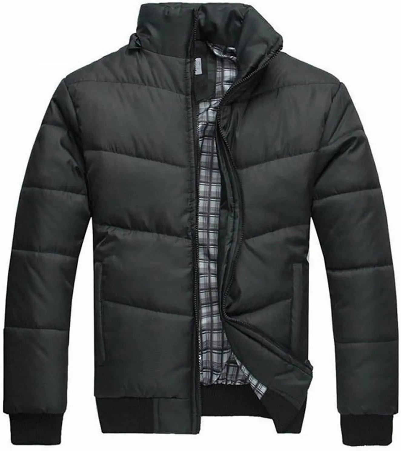 Men's Winter Jacket Hooded Zip Jacket with Pockets Loose Long Sleeve Casual Parkas Daily Activity Wear Outerwear