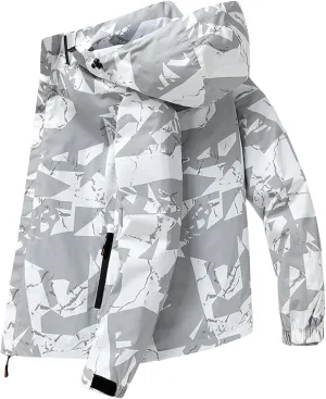 Men's Winter Jacket Hooded Zip Jacket with Pockets Loose Long Sleeve Casual Parkas Daily Activity Wear Outerwear