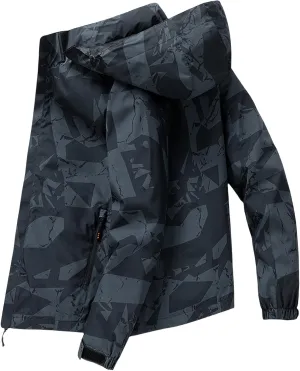 Men's Winter Jacket Hooded Zip Jacket with Pockets Loose Long Sleeve Casual Parkas Daily Activity Wear Outerwear