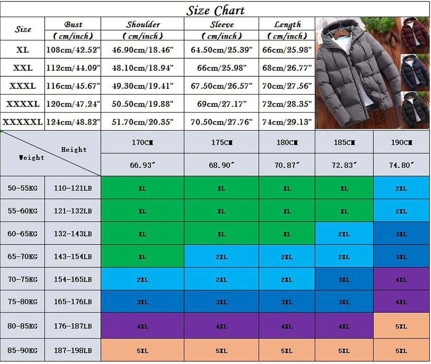 Men's Winter Jacket Hooded Zip Jacket With Pockets Loose Long Sleeve Casual Parkas Daily Activity Wear Outerwear