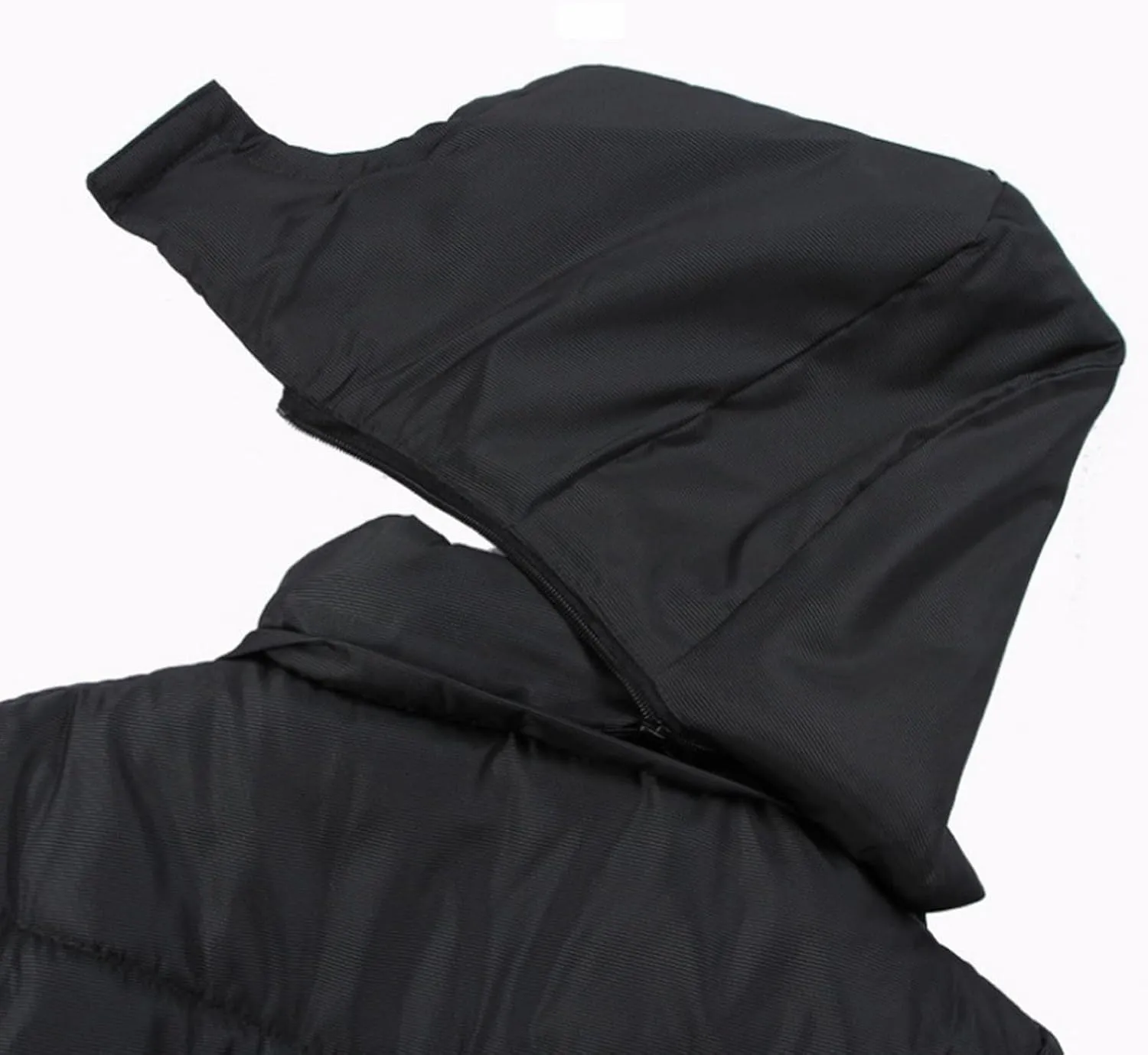 Men's Winter Jacket Hooded Zip Jacket with Pockets Loose Long Sleeve Casual Parkas Daily Activity Wear Outerwear