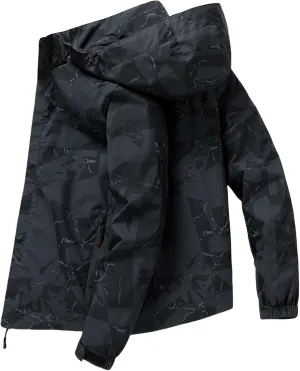 Men's Winter Jacket Hooded Zip Jacket with Pockets Loose Long Sleeve Casual Parkas Daily Activity Wear Outerwear