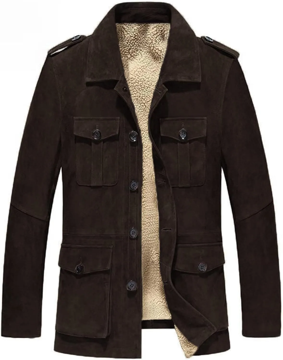 Men's Winter Thicken Coat Thermal Puffer Parka Lapel Solid Jacket Leisure Breathable Stand Winter Warm Coat
