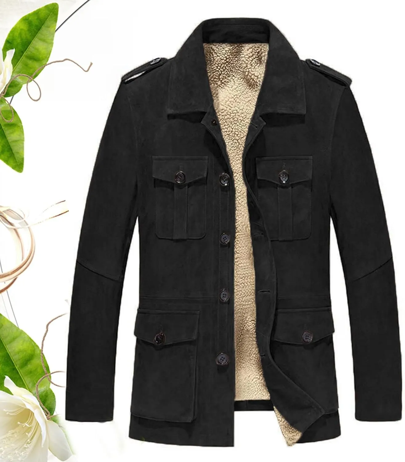 Men's Winter Thicken Coat Thermal Puffer Parka Lapel Solid Jacket Leisure Breathable Stand Winter Warm Coat