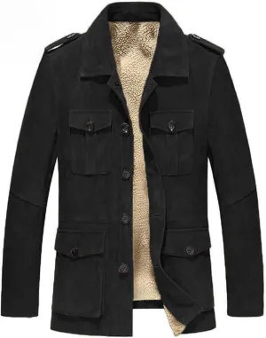 Men's Winter Thicken Coat Thermal Puffer Parka Lapel Solid Jacket Leisure Breathable Stand Winter Warm Coat