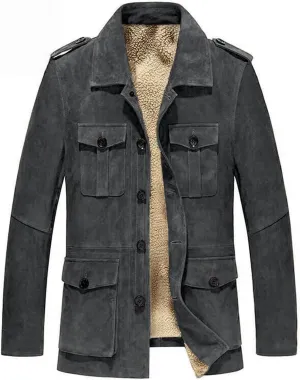 Men's Winter Thicken Coat Thermal Puffer Parka Lapel Solid Jacket Leisure Breathable Stand Winter Warm Coat