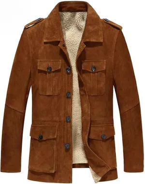Men's Winter Thicken Coat Thermal Puffer Parka Lapel Solid Jacket Leisure Breathable Stand Winter Warm Coat