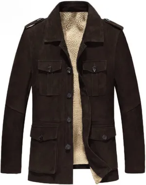 Men's Winter Thicken Coat Thermal Puffer Parka Lapel Solid Jacket Leisure Breathable Stand Winter Warm Coat
