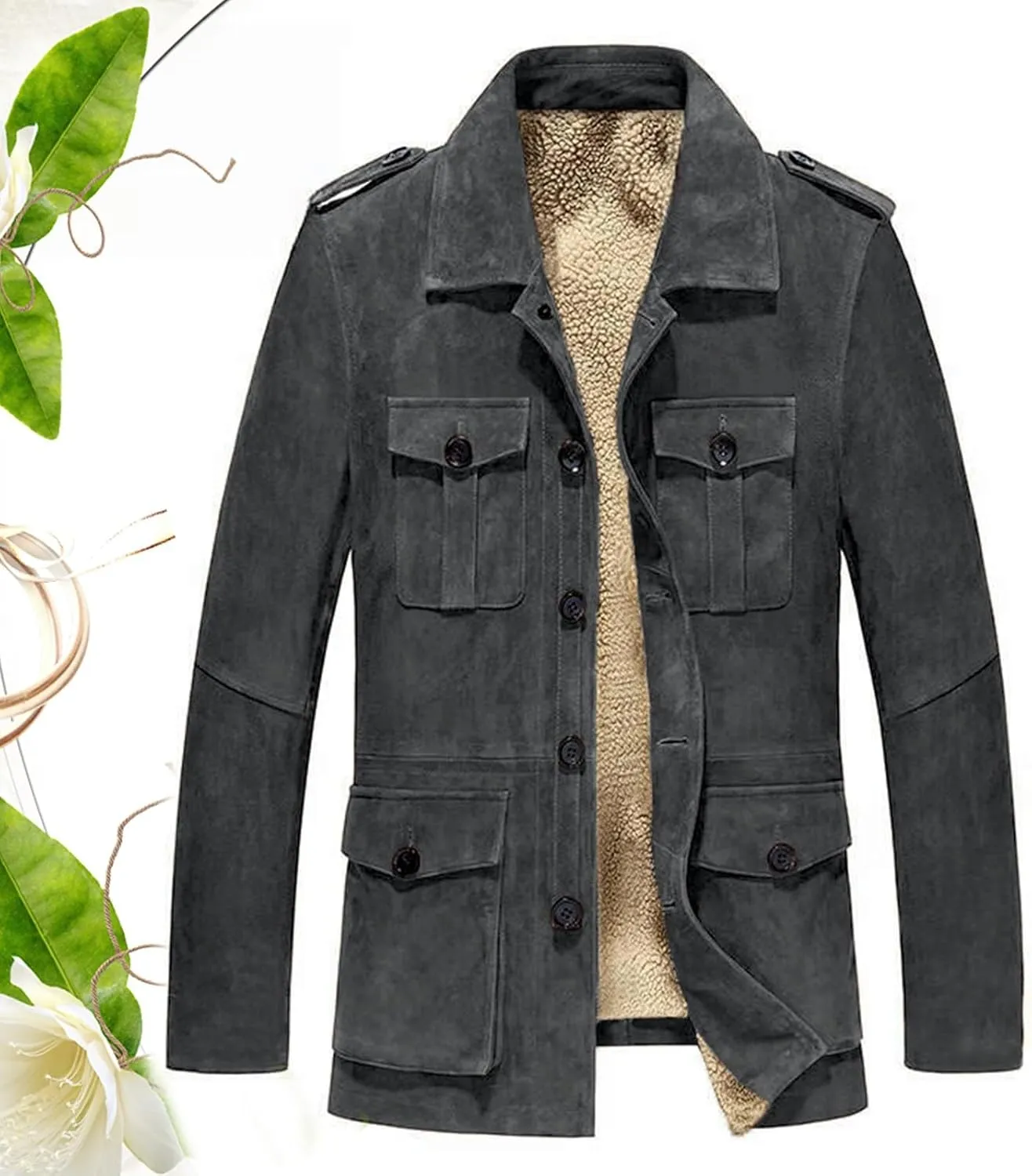 Men's Winter Thicken Coat Thermal Puffer Parka Lapel Solid Jacket Leisure Breathable Stand Winter Warm Coat