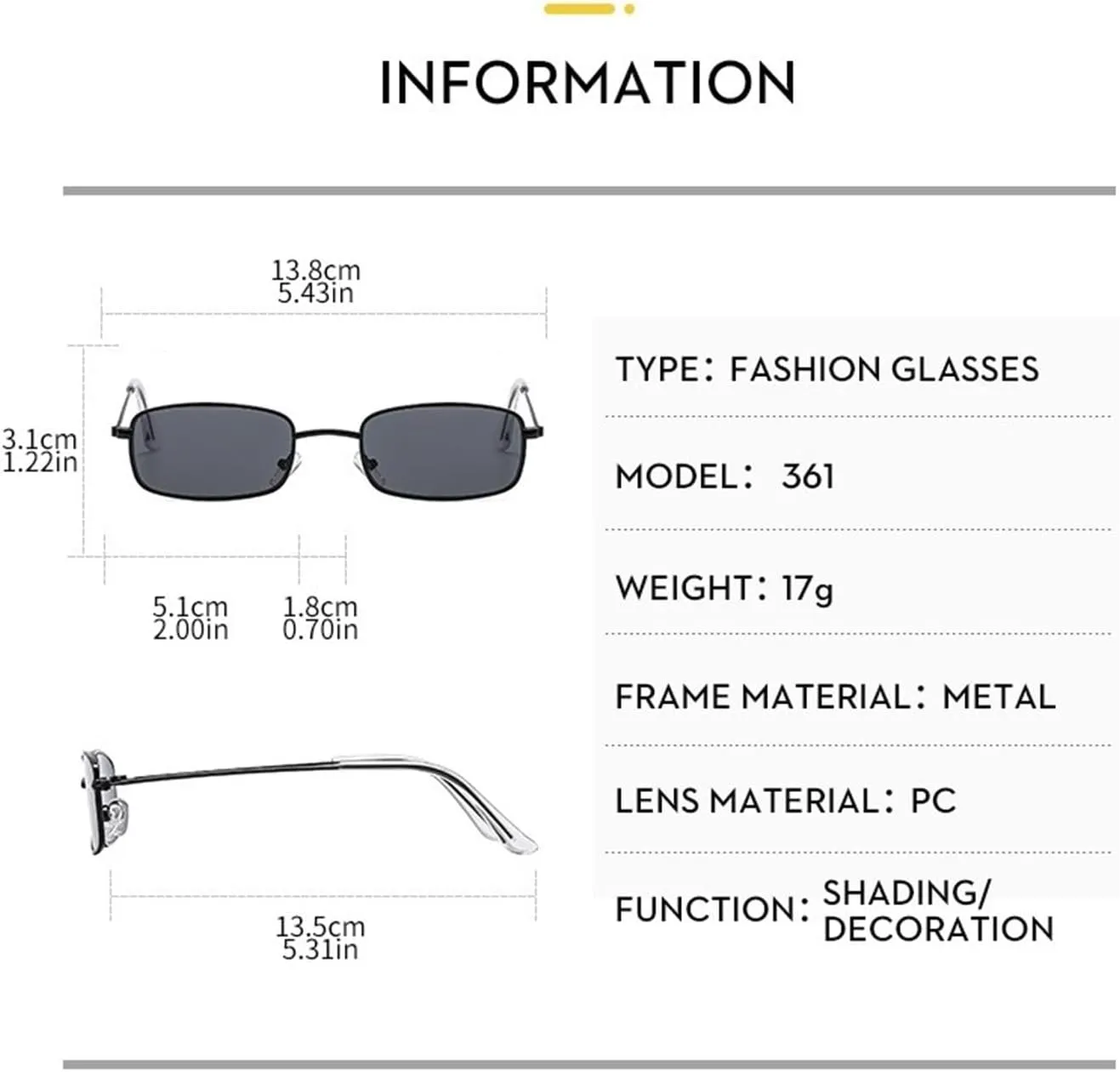 Metal Small Frame Women Sunglasses Trendy Outdoor Driver Men Sun Glasses