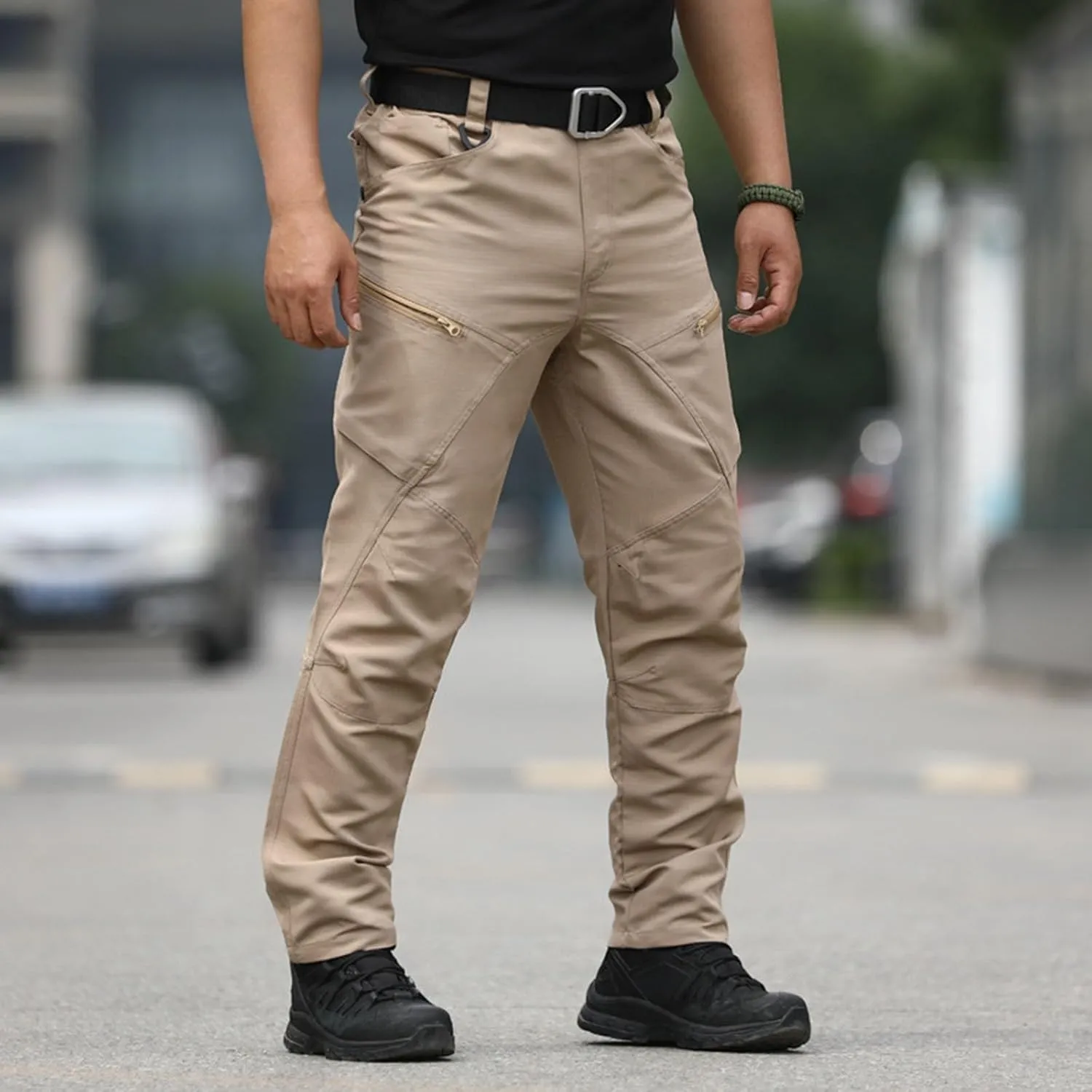 MIDOO Golf Pants Men Tapered Leg Casual Joggers Pants Stretch Drawstring Elastic Waist Tapered Leg Sweatpants with Pockets