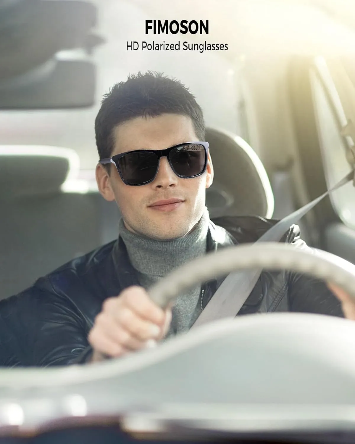 Night Vision Glasses for Men Women, HD Anti Glare Polarized Night Driving Glasses,Al-Mg Metal Legs