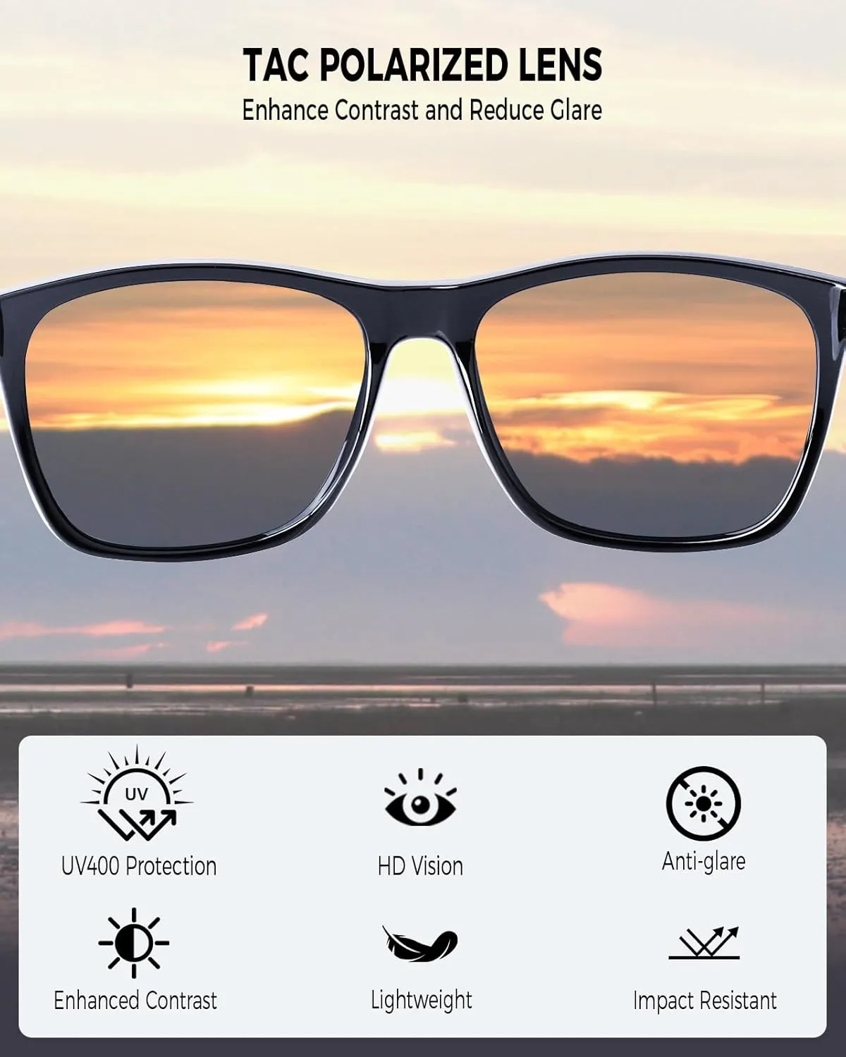 Night Vision Glasses for Men Women, HD Anti Glare Polarized Night Driving Glasses,Al-Mg Metal Legs