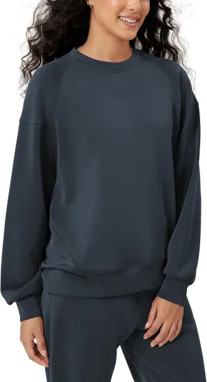 ODODOS Women's Modal Soft Oversized Sweatshirts Raglan Long Sleeve Crew Neck Relaxed Pullover Top