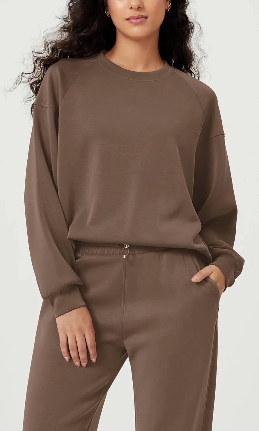 ODODOS Women's Modal Soft Oversized Sweatshirts Raglan Long Sleeve Crew Neck Relaxed Pullover Top