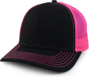 Oversize XXL Low Profile Two Tone Mesh Back Trucker Baseball Cap