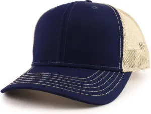 Oversize XXL Low Profile Two Tone Mesh Back Trucker Baseball Cap