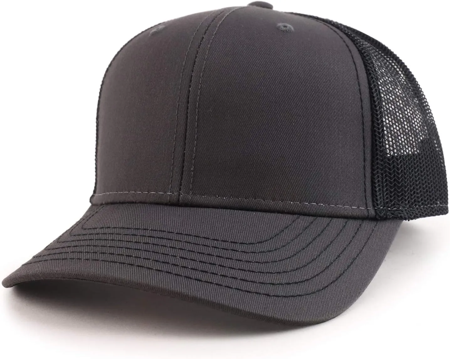 Oversize XXL Low Profile Two Tone Mesh Back Trucker Baseball Cap