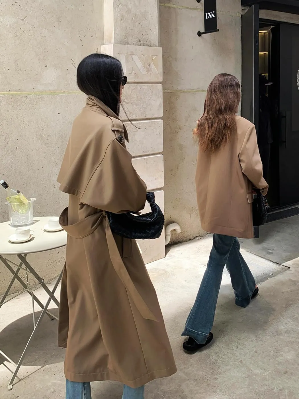 Oversized Long Women’s Trench Coats Double-Breasted Duster Coat Windbreaker Overcoat for Women Spring Fall Outerwear
