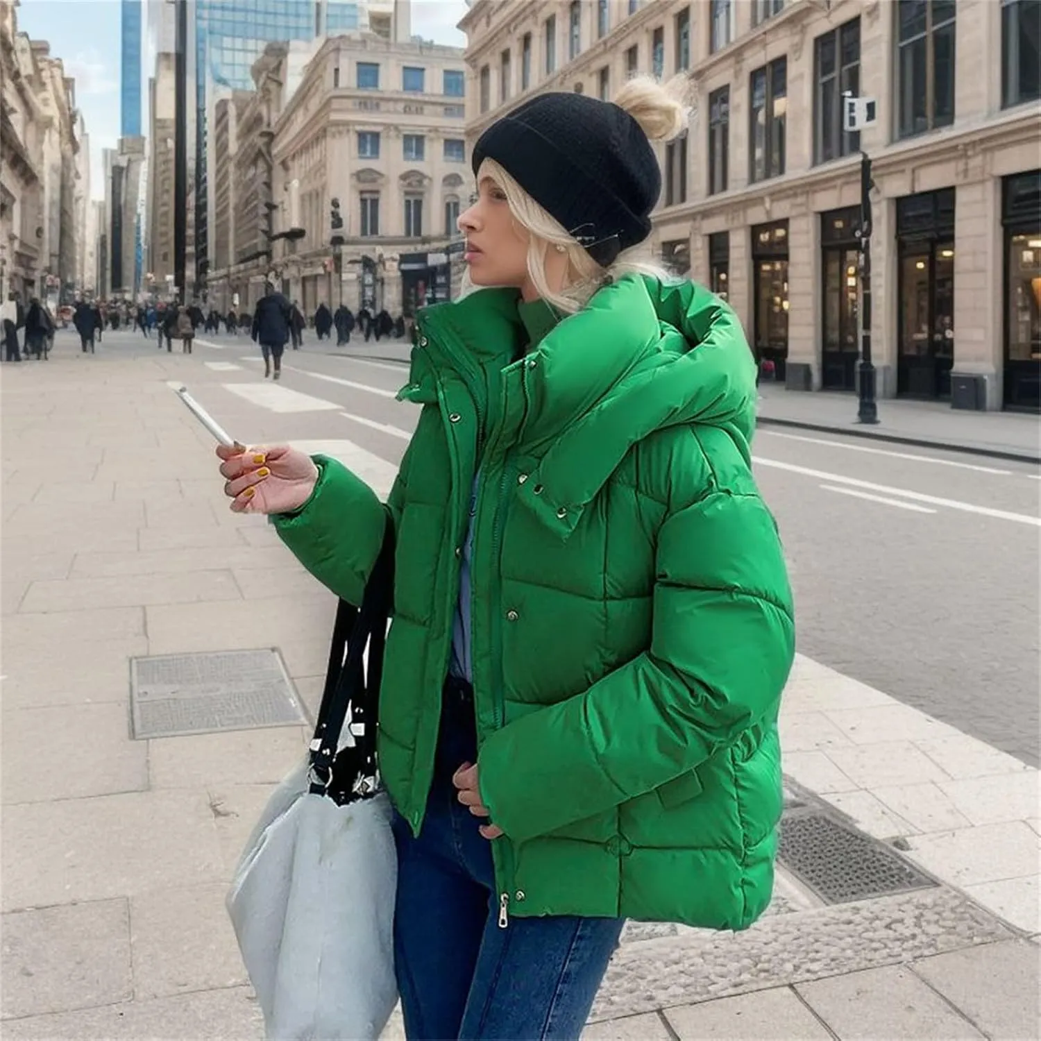 Parkas for Women Cotton Padded Jacket Fashion Cotton Padded Jacket Down Jacket Thicken Long Outwear Women Coats