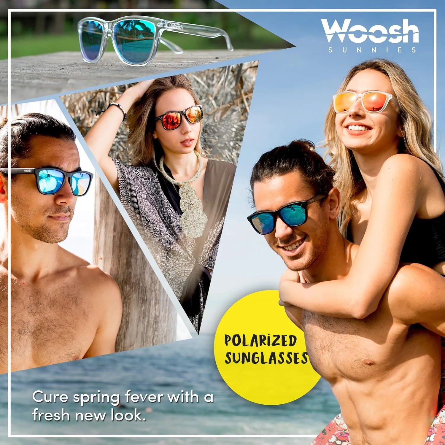 Polarized Lightweight Sunglasses for Men and Women -Unisex Sunnies for Fishing Beach Running Sports and Outdoors