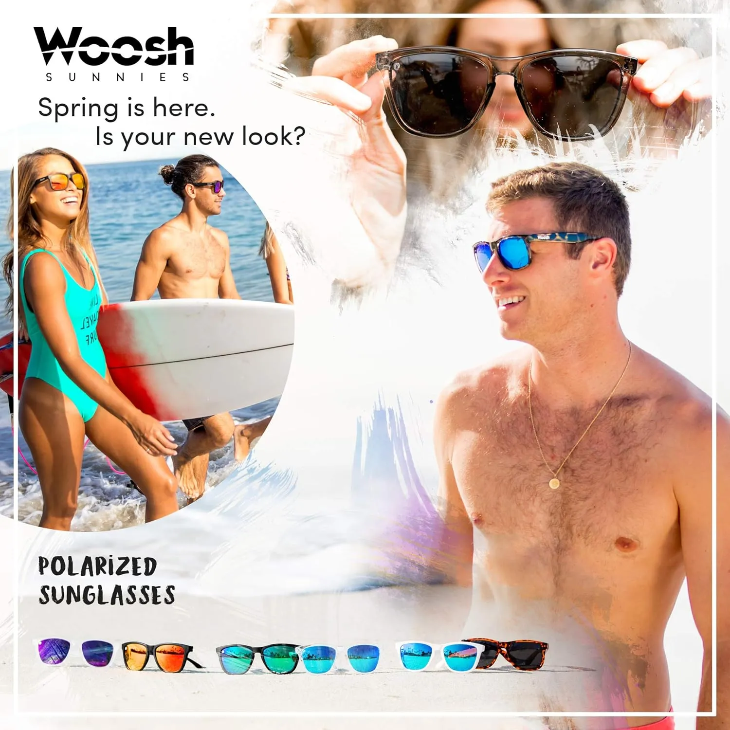 Polarized Lightweight Sunglasses for Men and Women -Unisex Sunnies for Fishing Beach Running Sports and Outdoors